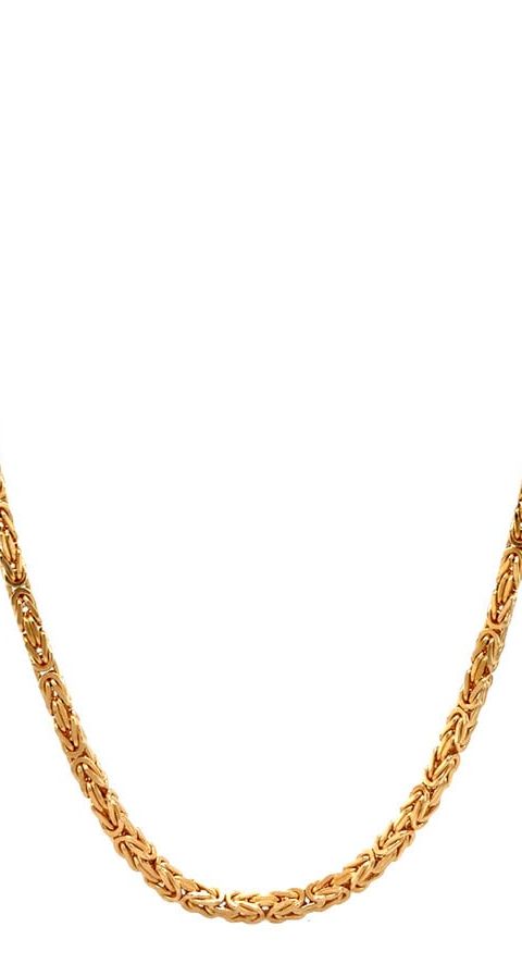 Vintage 18K Gold King's Chain Necklace
